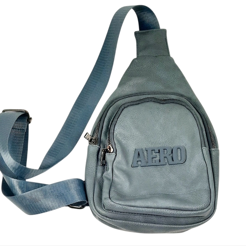 Aeropostale Mini Crossbody Backpack Bag Purse / Blue Adjustable Strap